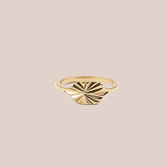 GOLD GOLDEN HOUR SIGNET RING